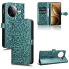 For Redmi K80 / K80 Pro Honeycomb Dot Texture Leather Phone Case(Green) - 1