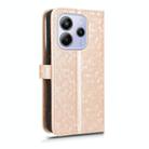 For Redmi Note 14 4G 163.25mm Honeycomb Dot Texture Leather Phone Case(Gold) - 3