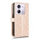 For Xiaomi Poco M7 Pro 5G / Redmi Note 14 5G Honeycomb Dot Texture Leather Phone Case(Gold) - 3