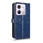 For Xiaomi Poco M7 Pro 5G / Redmi Note 14 5G Honeycomb Dot Texture Leather Phone Case(Blue) - 3