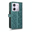 For Xiaomi Poco M7 Pro 5G / Redmi Note 14 5G Honeycomb Dot Texture Leather Phone Case(Green) - 3
