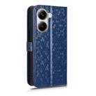 For Xiaomi Poco X7 Pro 5G / Redmi Turbo 4 5G Honeycomb Dot Texture Leather Phone Case(Blue) - 3