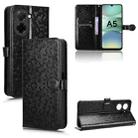 For Redmi A5 4G 171.7mm / Xiaomi Poco C71 Honeycomb Dot Texture Leather Phone Case(Black) - 1