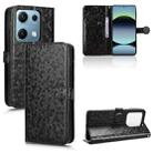 For Redmi Note 14S Honeycomb Dot Texture Leather Phone Case(Black) - 1