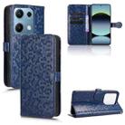 For Redmi Note 14S Honeycomb Dot Texture Leather Phone Case(Blue) - 1