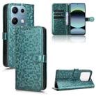 For Redmi Note 14S Honeycomb Dot Texture Leather Phone Case(Green) - 1