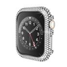 For Apple Watch Series 6 / 5 / 4 / SE 44mm Hollowed Diamond Metal Watch Case(Black) - 1