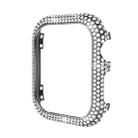 For Apple Watch Series 6 / 5 / 4 / SE 44mm Hollowed Diamond Metal Watch Case(Black) - 2