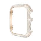 For Apple Watch Series 6 / 5 / 4 / SE 44mm Hollowed Diamond Metal Watch Case(Rose Gold) - 2