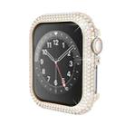 For Apple Watch Series 6 / 5 / 4 / SE 40mm Hollowed Diamond Metal Watch Case(Rose Gold) - 1