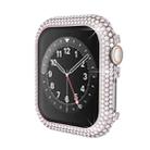 For Apple Watch Series 6 / 5 / 4 / SE 40mm Hollowed Diamond Metal Watch Case(Rose Pink) - 1