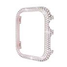 For Apple Watch Series 6 / 5 / 4 / SE 40mm Hollowed Diamond Metal Watch Case(Rose Pink) - 2