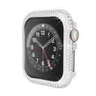 For Apple Watch Series 6 / 5 / 4 / SE 40mm Hollowed Diamond Metal Watch Case(Silver) - 1