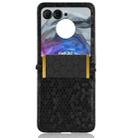 For Motorola Razr 50 Honeycomb Dot Texture Card Slot Leather Phone Case(Black) - 3