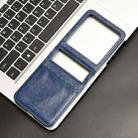 For Motorola Razr 50 Honeycomb Dot Texture Card Slot Leather Phone Case(Blue) - 2