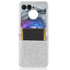 For Motorola Razr 50 Honeycomb Dot Texture Card Slot Leather Phone Case(Silver) - 3