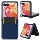 For Motorola Razr 50 Ultra Honeycomb Dot Texture Card Slot Leather Phone Case(Blue) - 1