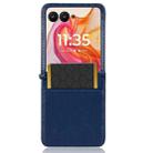 For Motorola Razr 50 Ultra Honeycomb Dot Texture Card Slot Leather Phone Case(Blue) - 3