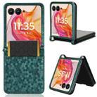 For Motorola Razr 50 Ultra Honeycomb Dot Texture Card Slot Leather Phone Case(Green) - 1