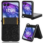 For Motorola Razr 60 Honeycomb Dot Texture Card Slot Leather Phone Case(Black) - 1