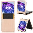 For Motorola Razr 60 Honeycomb Dot Texture Card Slot Leather Phone Case(Gold) - 1