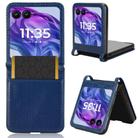 For Motorola Razr 60 Honeycomb Dot Texture Card Slot Leather Phone Case(Blue) - 1