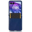 For Motorola Razr 60 Honeycomb Dot Texture Card Slot Leather Phone Case(Blue) - 2