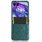 For Motorola Razr 60 Honeycomb Dot Texture Card Slot Leather Phone Case(Green) - 2