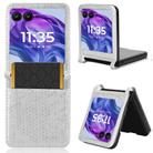 For Motorola Razr 60 Honeycomb Dot Texture Card Slot Leather Phone Case(Silver) - 1