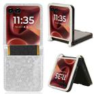 For Motorola Razr 60 Ultra Honeycomb Dot Texture Card Slot Leather Phone Case(Silver) - 1