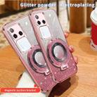 For vivo S18 Pro Plated Gradient Glitter Round Holder TPU Phone Case(Silver) - 3