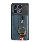 For Redmi K70 Ultra Wristband Leather Back Phone Case(Blue) - 3