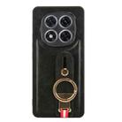 For Redmi Note 14 Pro 5G Wristband Leather Back Phone Case(Black) - 3