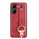 For Redmi Turbo 4 Wristband Leather Back Phone Case(Red) - 2