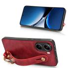 For Redmi Turbo 4 Wristband Leather Back Phone Case(Red) - 3