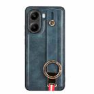 For Redmi Turbo 4 Wristband Leather Back Phone Case(Blue) - 2