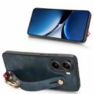 For Redmi Turbo 4 Wristband Leather Back Phone Case(Blue) - 3
