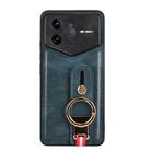 For Redmi K80 Pro Champion Edition Wristband Leather Back Phone Case(Blue) - 2
