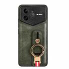 For Redmi K80 Pro Champion Edition Wristband Leather Back Phone Case(Green) - 2
