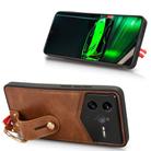 For Redmi K80 Pro Champion Edition Wristband Leather Back Phone Case(Brown) - 3