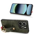 For Redmi Note 14 4G 163.25mm Wristband Leather Back Phone Case(Green) - 3