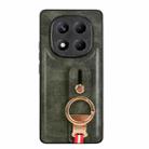 For Redmi Note 14 Pro 4G Wristband Leather Back Phone Case(Green) - 2