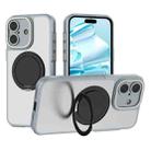 For iPhone 16 Plus Bodyguard Rotating Bracket MagSafe Phone Case(Grey) - 1