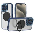 For iPhone 15 Pro Max Bodyguard Rotating Bracket MagSafe Phone Case(Blue) - 1