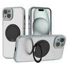 For iPhone 15 Bodyguard Rotating Bracket MagSafe Phone Case(Grey) - 1