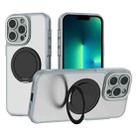 For iPhone 13 Pro Max Bodyguard Rotating Bracket MagSafe Phone Case(Grey) - 1