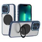 For iPhone 13 Pro Max Bodyguard Rotating Bracket MagSafe Phone Case(Blue) - 1
