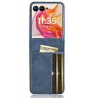 For Motorola Razr 50 Ultra Skin Feel Card Slot Leather Phone Case(Blue) - 3