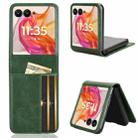 For Motorola Razr 50 Ultra Skin Feel Card Slot Leather Phone Case(Green) - 1