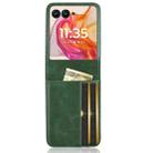 For Motorola Razr 50 Ultra Skin Feel Card Slot Leather Phone Case(Green) - 3